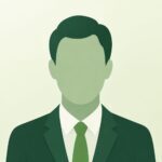 Male Faceless Green Business Avatar